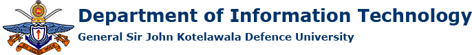Department of Information Technology General Sir John Kotelawala Defence University logo 2