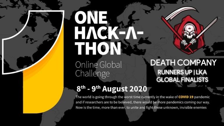 Runners Up – One Hack-a-thon Faculty of Computing (FOC) of General Sir John Kotelawala Defence University KDU 1